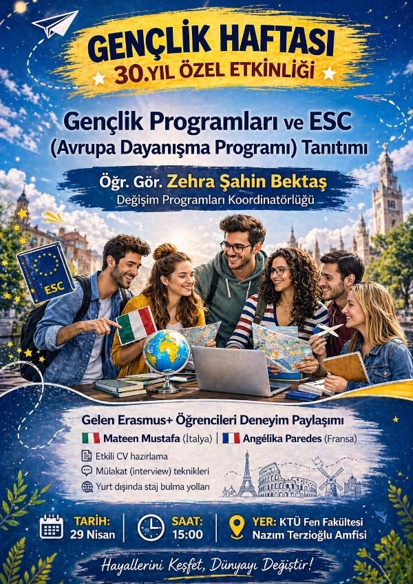 Gençlik Programları ve ESC (Avrupa Dayanışma Programı) Tanıtımı