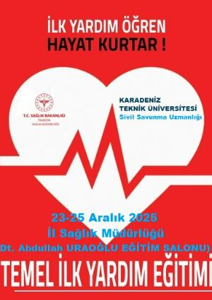 Gönüllü Sivil Savunma Arama Kurtarma Personeline İlkyardımcı Eğitimi