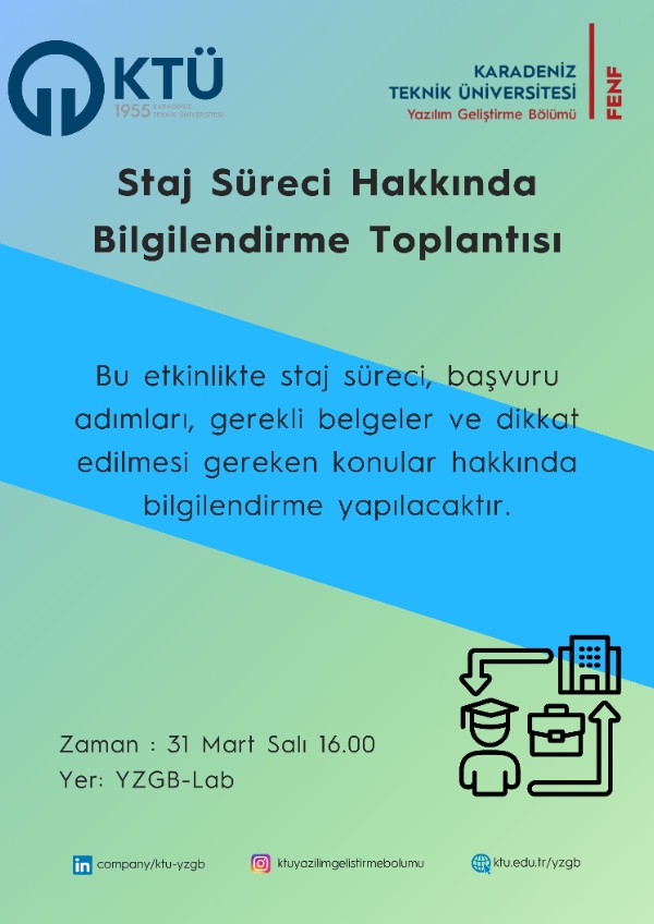 Staj Süreci Hakkında Bilgilendirme Toplantısı