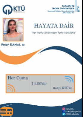Hafta İçi Her Cuma Pınar Kanal ile ''Hayata Dair'' Saat: 14:00 da Sizlerle