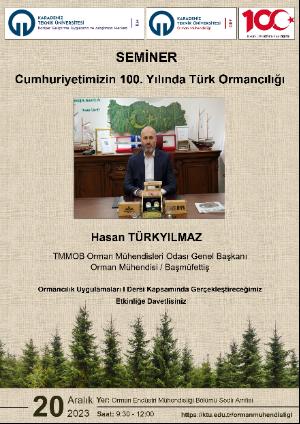 Ormancılık Uygulamaları I Dersi Kapsamında Gerçekleştireceğimiz
Etkinliğe Davetlisiniz