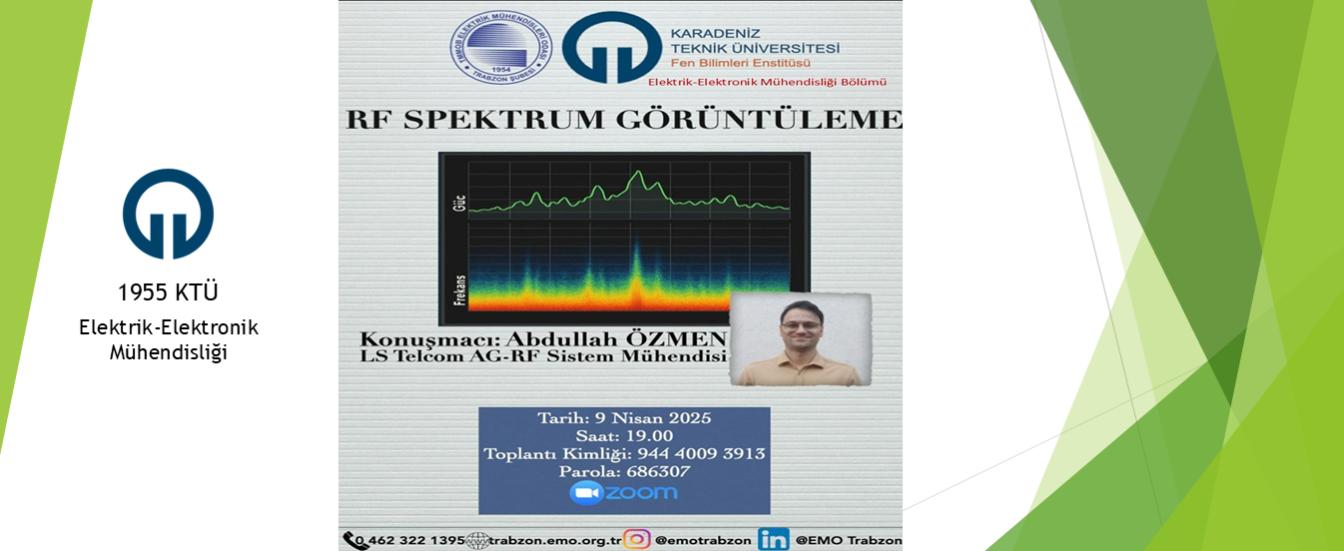 "RF Spektrum Görüntüleme" Adlı Webinar