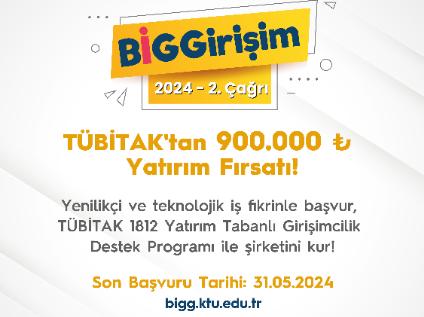 TÜBİTAK 1812 Yatırım Tabanlı Girişimcilik Destek Programı (BİGG Yatırım) 2024 Yılı 2. Çağrısı Açıldı!