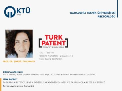 Akademisyenimizin Tasarım Başvurusu Tescillenmiştir