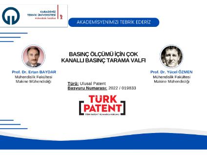 Akademisyenlerimizin Ulusal Patent Başvurusu Tescillenmiştir