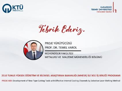 2510 Tunus Yüksek Öğretim ve Bilimsel Araştırma Bakanlığı (MHESR) ile İkili İş Birliği Programı 