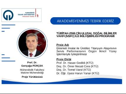 TÜBİTAK-2566 Çin Ulusal Doğal Bilimler Vakfı (NSFC) ile İkili İş Birliği Programı Proje Desteği