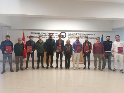 Certificate Ceremony Held for Exchange Students in the Electrical and Electronics Engineering Department