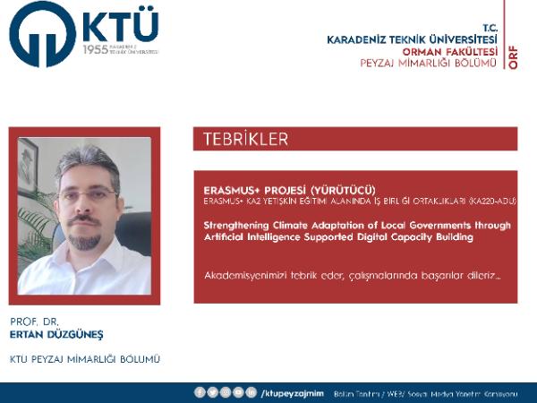 Akademisyenimize ERASMUS+ Proje Desteği