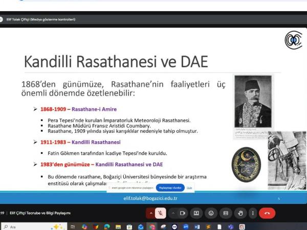 Seminar Held in Our Department by Geophysicist Elif ÇİFTÇİ from Kandilli Observatory and Earthquake Research Institute