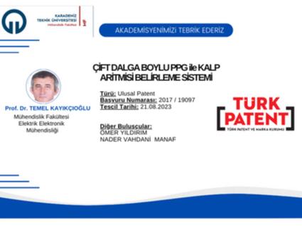 Akademisyenlerimizin Ulusal Patent Başvurusu Tescillenmiştir
