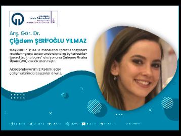 Arş. Gör. Dr. ÇİĞDEM ŞERİFOĞLU YILMAZ COST Programına Çalışma Grubu Üyesi (WG) Olarak Atandı