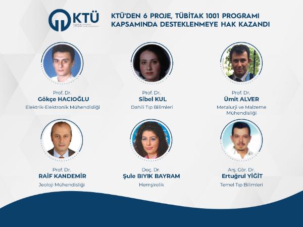 KTÜ'den 6 Proje, TÜBİTAK 1001 Programı Kapsamında Desteklenmeye Hak Kazandı