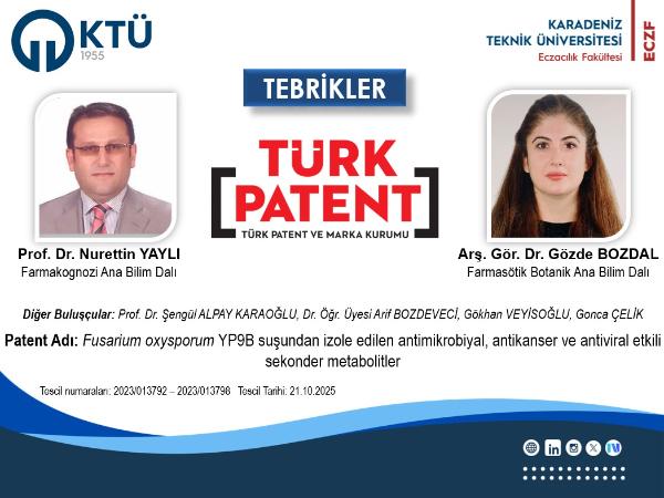 Akademisyenlerimizin Ulusal Patent Başvuruları Tescillendi