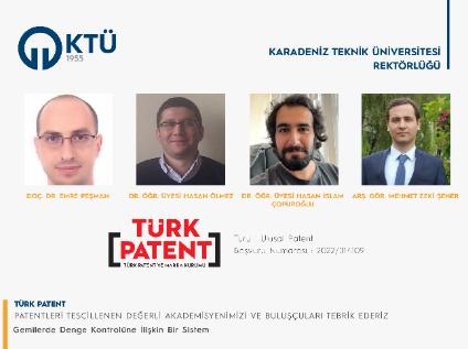 Akademisyenlerimizin Ulusal Patent Başvurusu Tescillemiştir