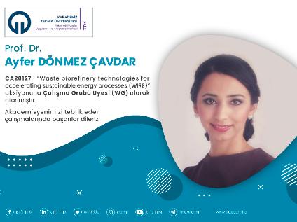 Prof. Dr. Ayfer DÖNMEZ ÇAVDAR COST Programına Çalışma Grubu Üyesi (WG) Olarak Atandı