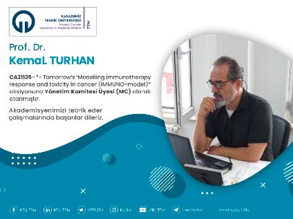 Prof. Dr. Kemal TURHAN COST Programına Yönetim Komitesi Üyesi (MC) Olarak Atandı