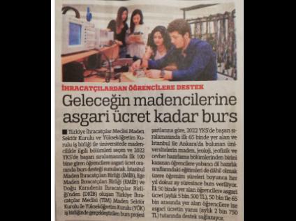 Geleceğin Madencilerine Asgari Ücret Kadar Burs