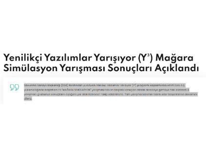 Savunma Sanayii Başkanlığı tarafından yürütülen Yenilikçi Yazılımlar Yarışıyor programı kapsamında dereceye giren öğrencilerimiz