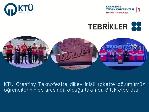 TEKNOFEST Dikey İnişli Roket Yarışması Üçüncülüğü
