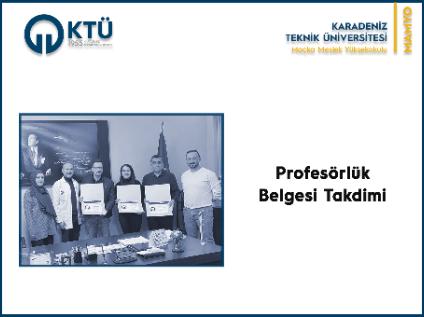 Profesörlük Belgesi Takdimi