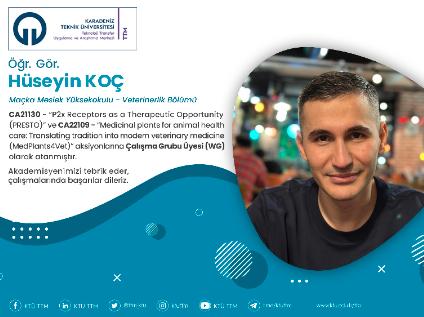 Öğr. Gör. Hüseyin KOÇ COST Programına Çalışma Grubu Üyesi (WG) Olarak Atandı