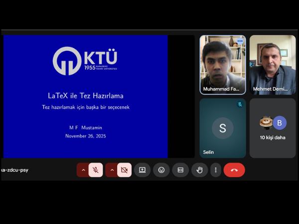 Fizik ABD'de "LaTeX ile Tez Hazırlama" Etkinliği Gerçekleştirildi