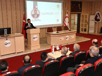 KKTC Dışişleri Bakanı Tahsin ERTUĞRULOĞLU, Üniversitemizde Konferans Verdi