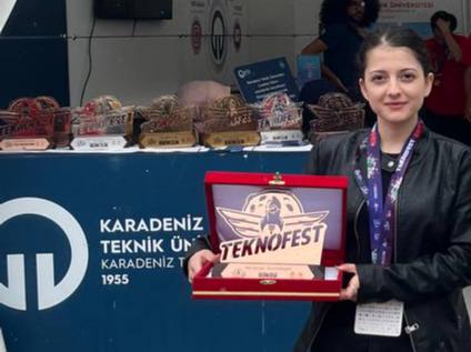 İstatistik ve Bilgisayar Bilimleri Bölümü öğrencisine Teknofest ödülü