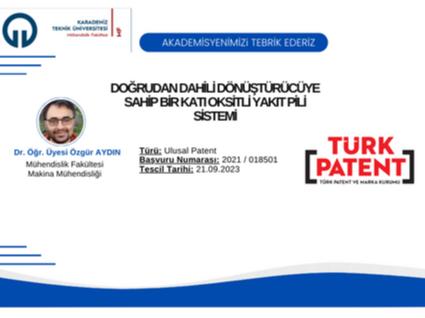 Akademisyenlerimizin Ulusal Patent Başvurusu Tescillenmiştir