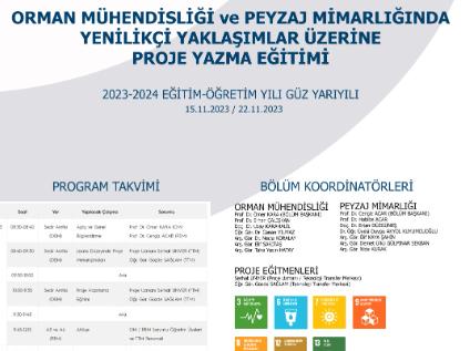 "Orman Mühendisliği ve Peyzaj Mimarlığında Yenilikçi Yaklaşımlar Üzerine Proje Hazırlama Eğitimi"