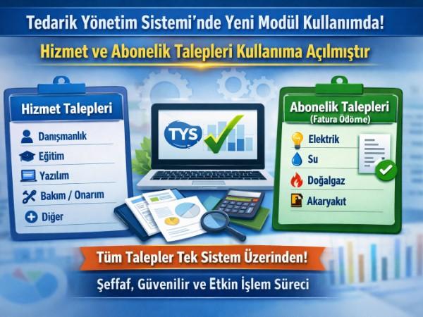 Tedarik Yönetim Sistemi'nde Yeni Modül Kullanımda