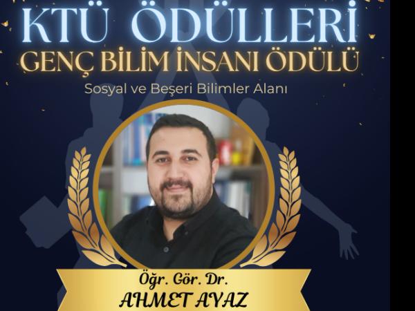 Birimimiz Akademik Personeli Genç Bilim İnsanı Ödülüne Layık Görüldü

