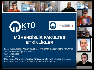 TÜBİTAK 3501 Kariyer Geliştirme Programı Bilgilendirme Toplantısı Yapıldı