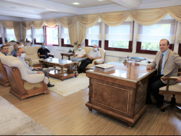 Yedi Hilal Derneği Heyeti, Rektörümüzü Ziyaret Etti