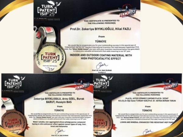 Uluslararası Patent Fuarı'ndan (ISIF'25) Fakültemize 3 Madalya! 