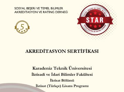 Bölümümüz Lisans Programı 5 Yıl süreyle Akredite Edildi