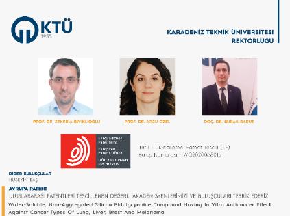 Akademisyenlerimizin Uluslararası Patent Başvurusu Tescillemiştir
