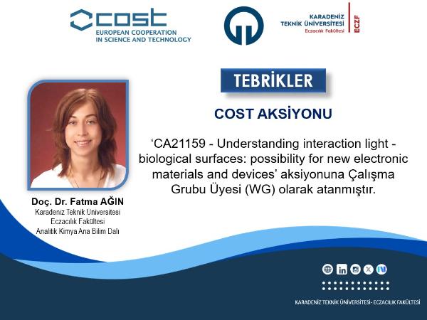 Akademisyenimizi Tebrik Eder, Çalışmalarında Başarılar Dileriz