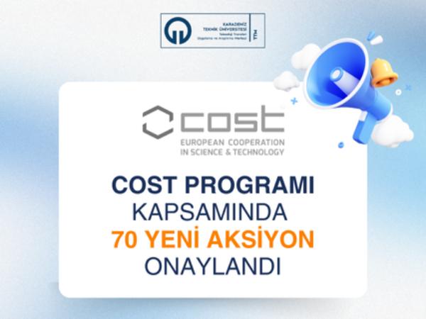 COST Programı Kapsamında 70 Yeni Aksiyon Onaylandı!