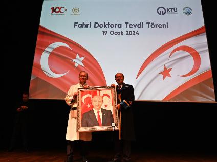 
Üniversitemizde Konferans Veren KKTC Cumhurbaşkanı Ersin TATAR'a, Fahri Doktora Ünvanı Takdim Edildi
