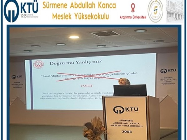 Meslek Yüksekokulumuzda Saygılı Yaşam ve Güvenli İlişkiler Eğitimi Gerçekleştirildi