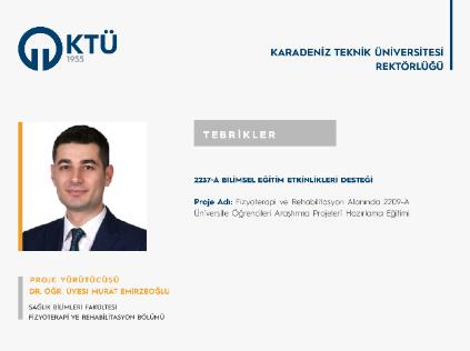 Dr. Öğr. Üyesi Murat EMİRZEOĞLU'na TÜBİTAK 2237/A Proje Desteği