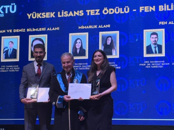 2026 yılı KTÜ Ödülleri kapsamında, Zeynep Gizem KÖROĞLU, Fen Alanında "Yüksek Lisans Tez Ödülü'' almaya hak kazandı