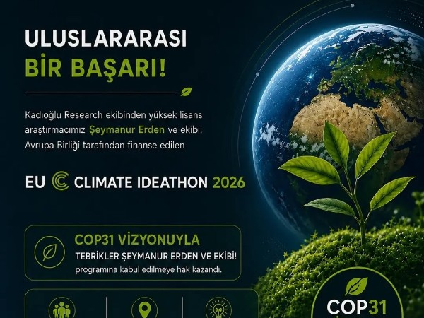 Yüksek Lisans Öğrencimiz Şeymanur ERDEN ve Ekibi EU Climate Ideathon 2026 Programına Kabul Edildi