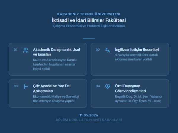 11.05.2026 Tarihinde Bölüm Kurulu Toplantımızı Gerçekleştirdik