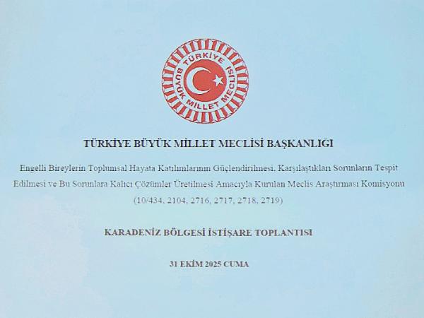 TBMM Engelli Bireylerin Sorunlarını Araştırma Komisyonu'nun Karadeniz Bölgesi İstişare Toplantısı