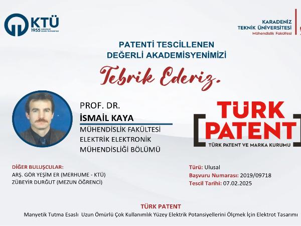 Akademisyenimizin Patent Başvurusu Tescillenmiştir