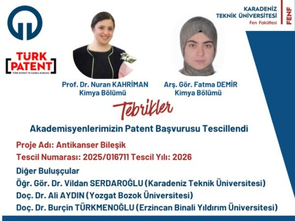 Akademisyenlerimizin Patent Başvurusu Tescillendi