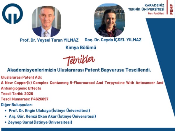 Öğretim Üyelerimizin Uluslararası Patent Başarısı
